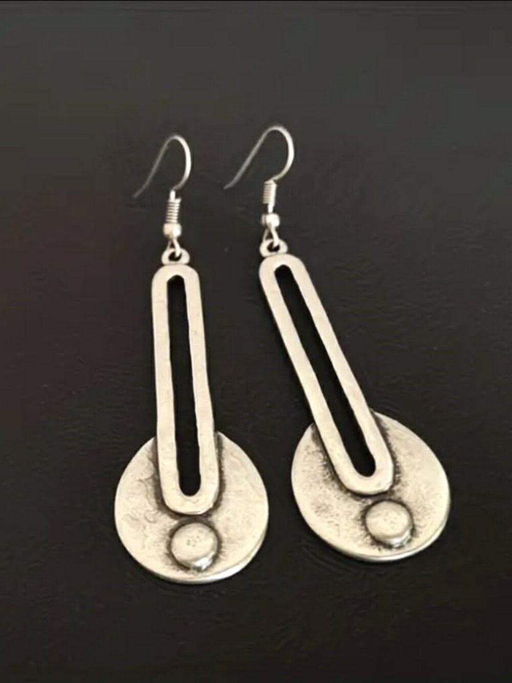 Earrings. Silver Geometric Style. Pierced. NWT. - Picture 4 of 4